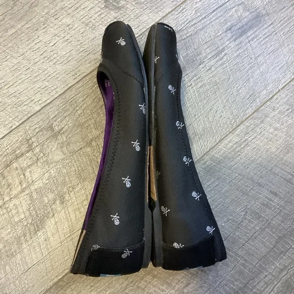 Toms One For One Skull Ballerina Flats Size 8 - Picture 6 of 10